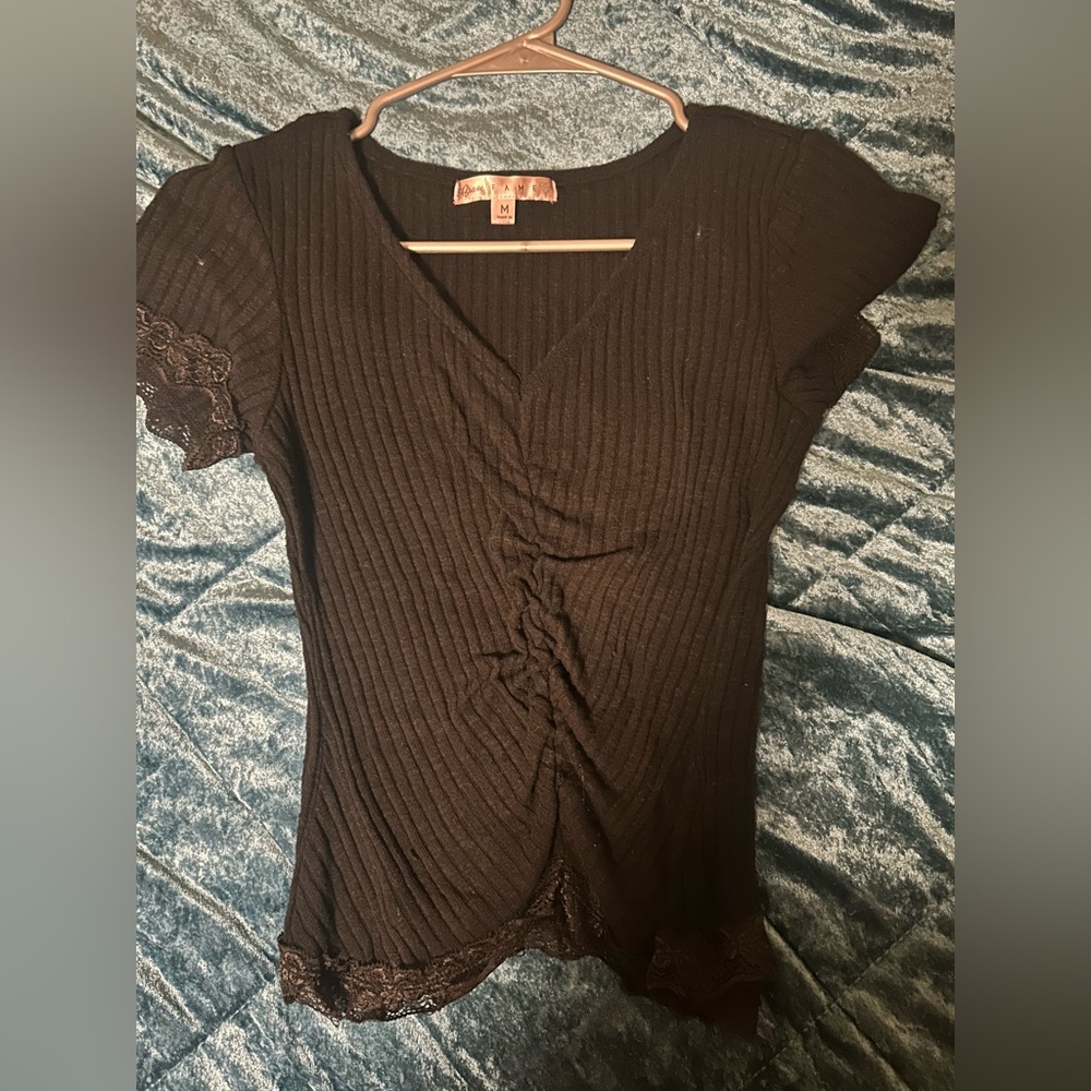 Black Girls Medium Lace Top